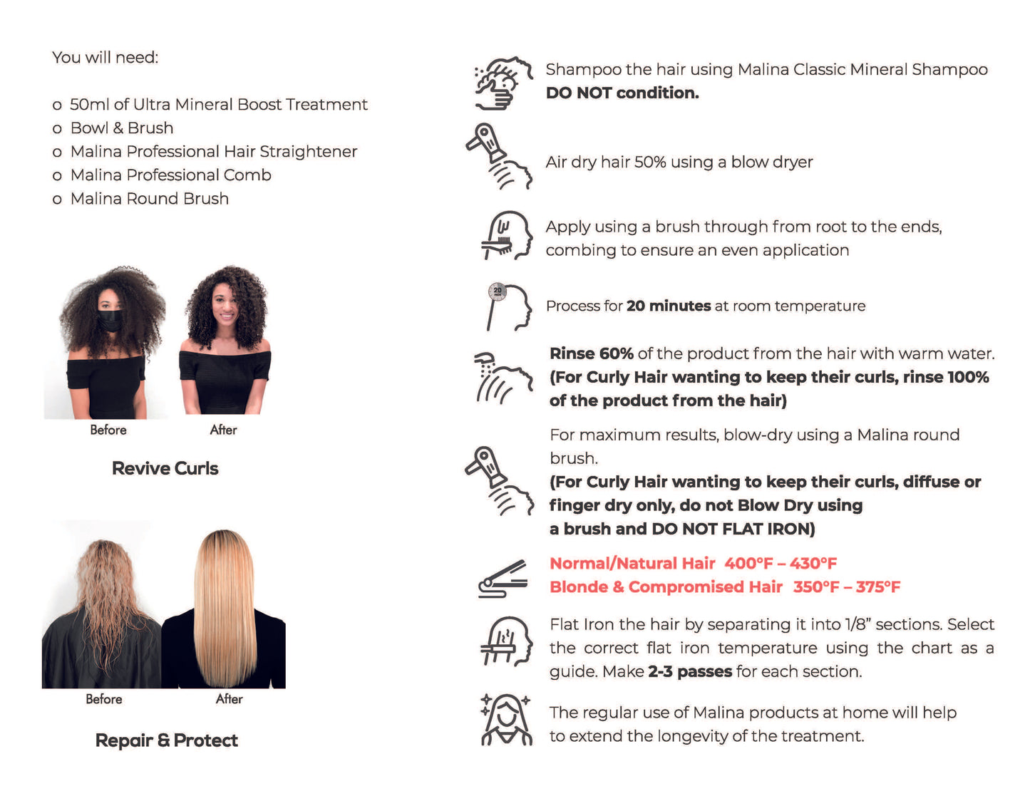 Malina Ultra Mineral Boost Hair Treatment