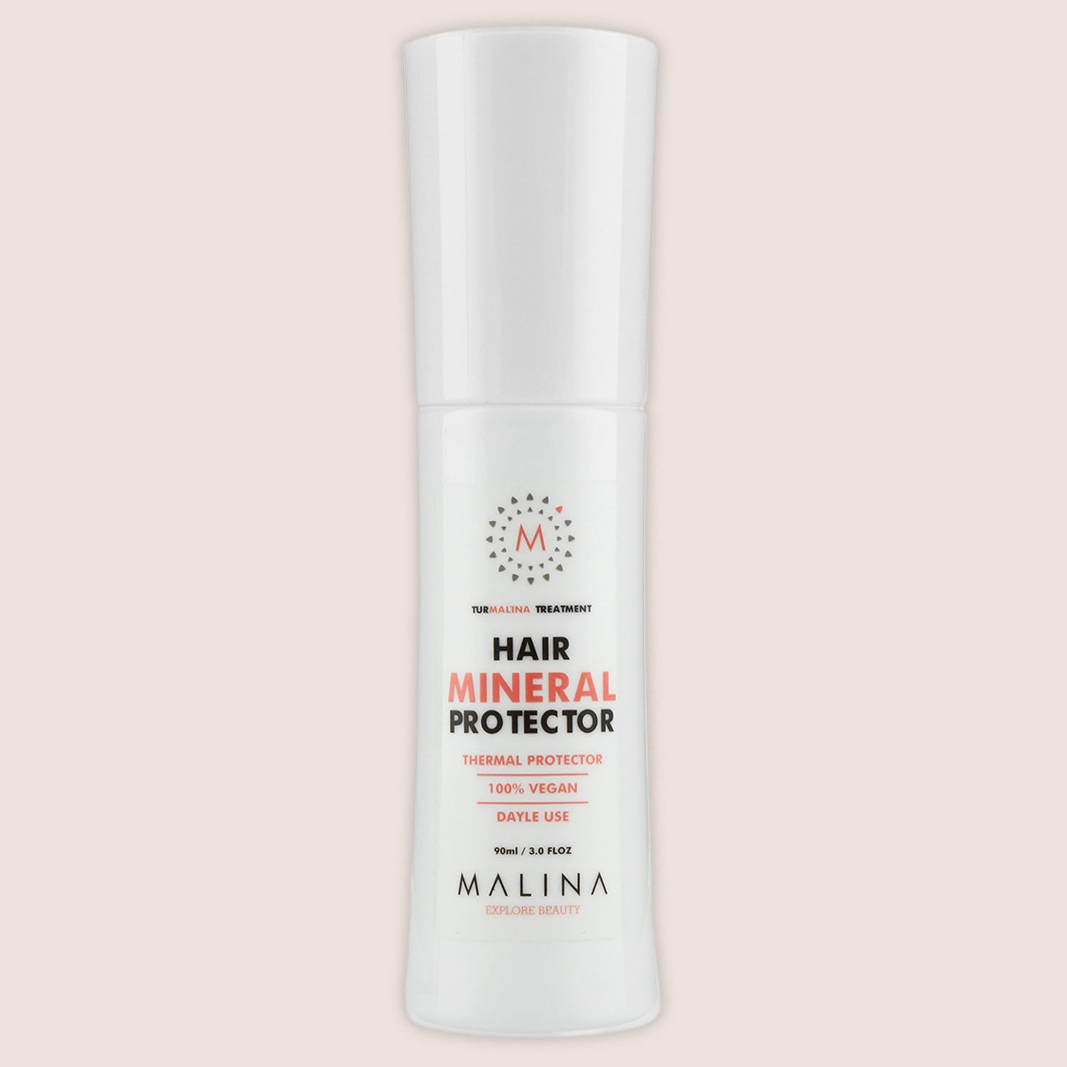 Malina Hair Mineral Protector front view - thermal protection, vegan, daily use