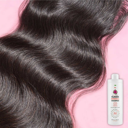 Smooth and shiny hair after using Malina Classic Mineral Shampoo.