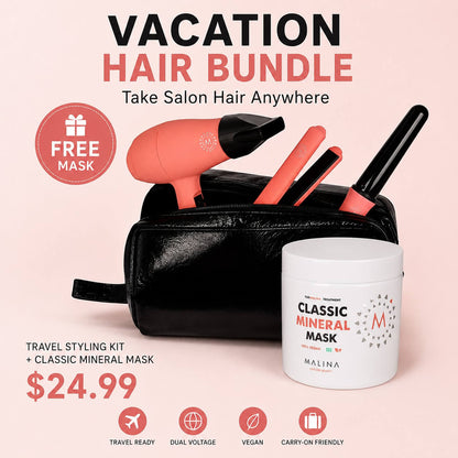 Malina Travel Styling Kit + FREE Classic Mineral Mask