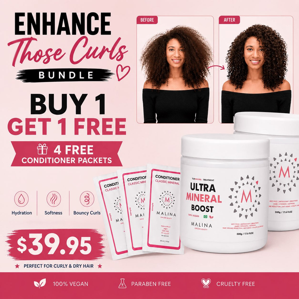 Malina Ultra Mineral Boost | Curly & Dry Hair Treatment
